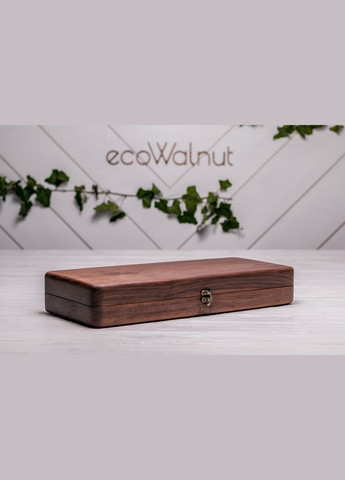 Цільна скринька для десяти годинників з гравіюванням EcoWalnut (295443818)