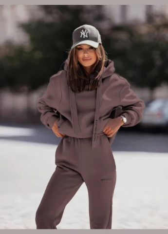 Женский теплый спортивный костюм на флисе кофта штаны No Brand (308338793)