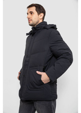 Чорна зимня куртка чоловіча зимова подовжена Ager 241R2022-21
