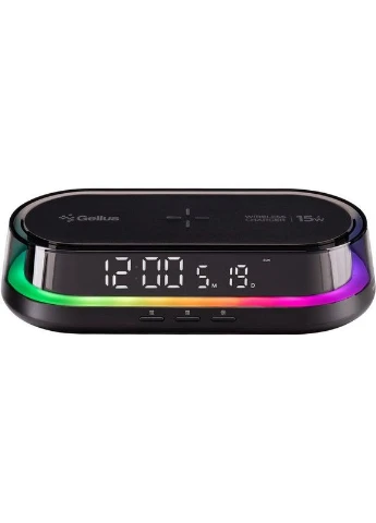 Беспроводная зарядка и настольные часы Time Bridge 2 GP-SDC02 Gelius (384528796)