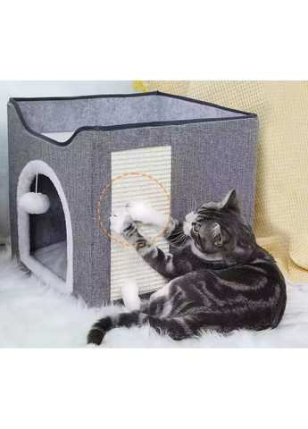 Будиночок-будка для тварин Каркасний двоповерховий дім для котів та собак No Brand (355921051)