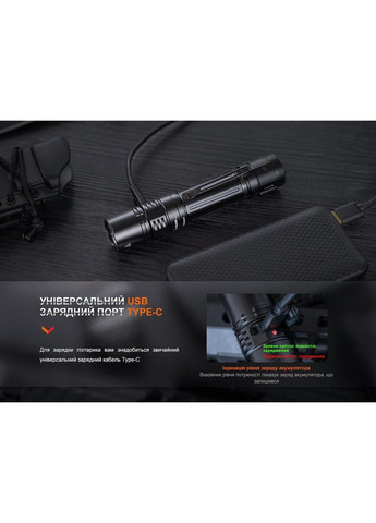 Ручной тактический фонарик PD36R Pro 2800лм type-C Fenix (334012990)