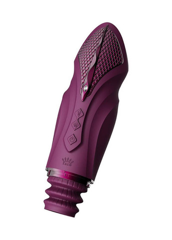 Компактная смарт секс-машина – Sesh Velvet Purple, 2 насадки, пульт ДУ, кристалл Swarovski Zalo (369952980)