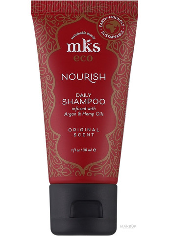 Живильний шампунь для гладкості та блиску волосся Nourish Daily Shampoo (міні) 30ml (1322534-31097578) MKS Eco (369109278)