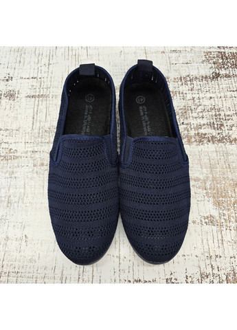 Синие мокасины мужские текстильные сетка Gipanis