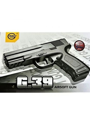 Страйкбольный пистолет Glock 18 G39 металл черный Galaxy (354823824)