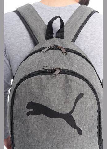 Рюкзак сірий меланж велике лого No Brand (343315733)