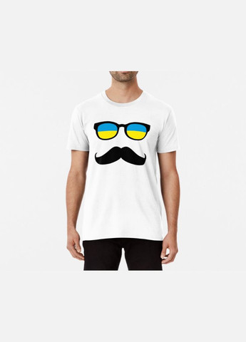 Біла чоловіча патріотична футболка з принтом український козак хіпстер Stedman