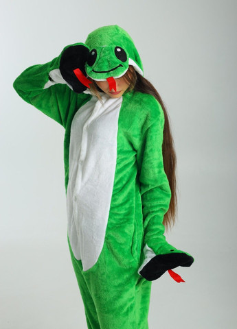Кигуруми пижама змея женские зеленая теплая плюшевая Lalapka (366888640)