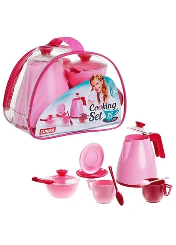Ігровий набір посуду ЮНІКА Cooking Set 15 пр. Рожевий (IG-173-N-58) Юніка (401824693)