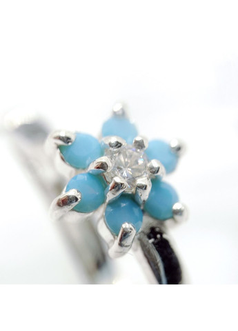 Серьги "Флокса" серебро 925° 2,66г. голубые фианиты (20273) Elis-s (358234138)