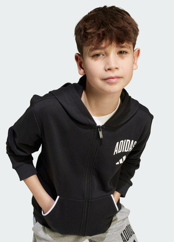 Толстовка Seasonals Essentials Collegiate Typography Full-Zip Kids adidas (336884896)