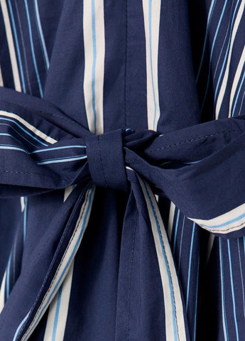 Темно-синее повседневный платье Zara в полоску