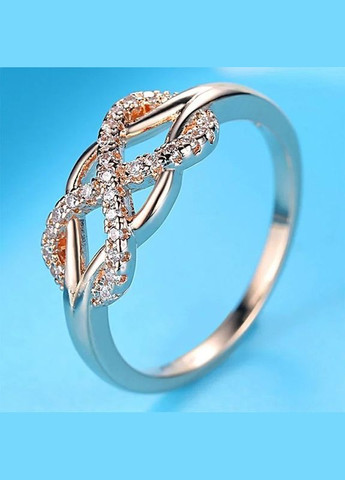 Романтична жіноча каблучка у вигляді нескінченності золотиста р. 18 Fashion Jewelry (285110584)