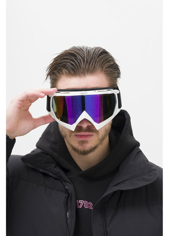 Чоловічі Лижні Окуляри Гірськолижні Маска Дзеркальна Chameleon White&Purple Without (372520020)