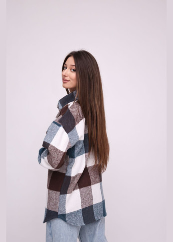 Серо-зеленая рубашка в клетку Kraya с длинным рукавом