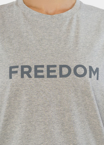 Сіра футболка унісекс freedom сіра Arber T-SHIRT FF19