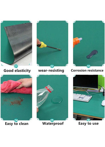 Коврик для рабочего стола антистатический, термостойкий 300°C (ширина 60 см) Green стоимость за 1 см No Brand (322568209)