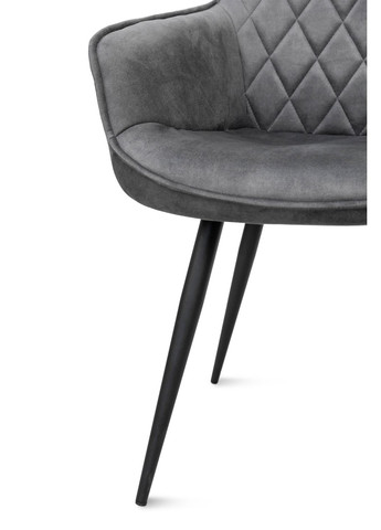 Кухонний стілець NAOMI велюр Темно-сірий/Чорний 857530-01 857530 Comfort Line (355467854)