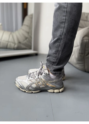 Серые летние кроссовки asics gel-cumulus 16 cream clay grey асикс гель No Brand