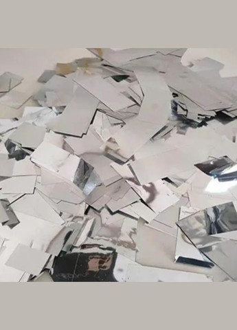 Метафан из фольги праздничный 800 г серебристый Jannet конфеті (330827993)