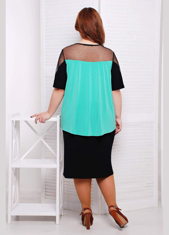 Костюм с яркой туникой МОНИКА бирюзовый 56 Tatiana (347580459)