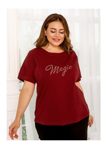 Бордовая летняя футболка Minova