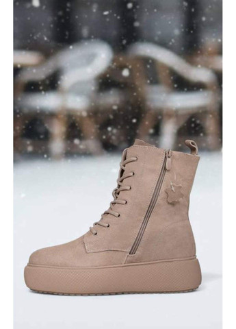Черевики жіночі замшеві зимові бежеві (CQ268) Seven (372854055)
