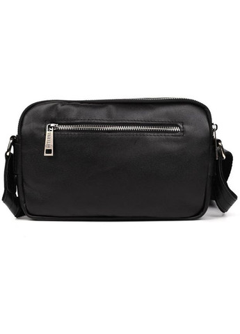 Сумка листоноша через плече чоловіча з натуральної шкіри середня для документів та для телефону Чорний 35914 TARWA (337466449)