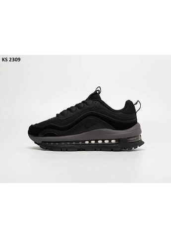 Черные летние кроссовки nike air max 97 futura black найк аир макс 97 No Brand