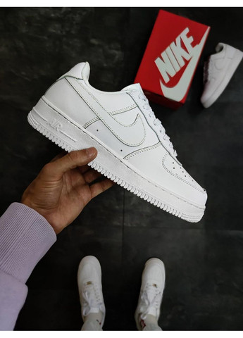 КРОССОВКИ ЖЕНСКИЕ NIKE AIR FORCE 1 WHITE X LUMEN 2 НАЙК АИР ФОРС 1 ПРЕМИУМ No Brand белые демисезоны (368886174)