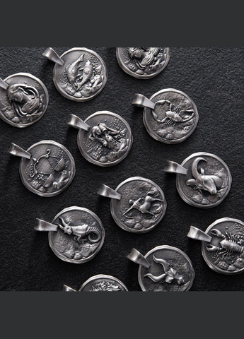 Серебряный кулон Знак зодиака Телец 133221 Oniks (298792557)