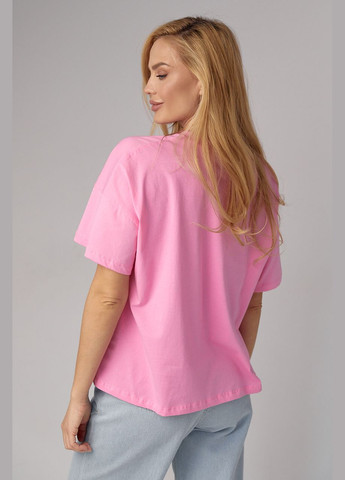 Рожева літня трикотажна футболка з написом weekender Lurex