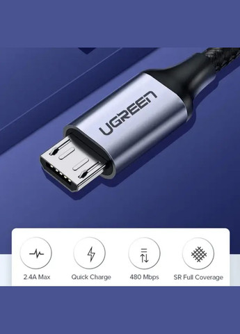 Кабель для заряджання телефо USB - Micro USB швидке заряджання, зарядний кабель No Brand (330758174)
