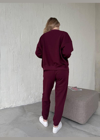 Жіночий весняний костюм з джогерами Бордовий No Brand (326842335)