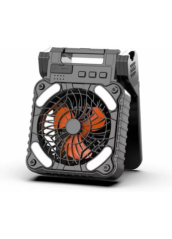 Портативный вентилятор для кемпинга с аккумулятором 5200 MAh, солнечной зарядкой, LED-фонарем и функцией No Brand (365721708)