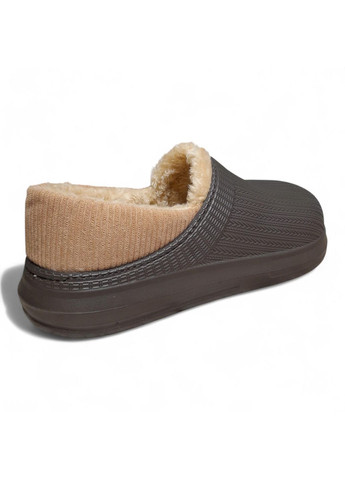 Коричневые женские утепленные сабо с высокой пяткой размер 39(24,5см.) светло-серые Gipanis