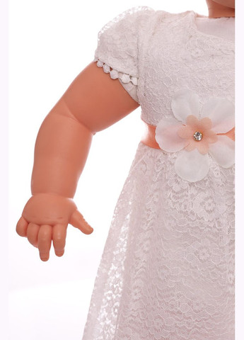 Белое платье нарядное с коротким рукавом ажурное белый 86 см (39430) BABYKROHA (323469822)