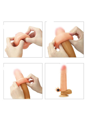 Насадка на член с вибратором со стимуляцией клитора 5 см к длине 1 см к диаметру Lovetoy (317747366)