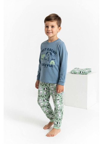 Серо-зеленая всесезон пижама 2 шт L&D