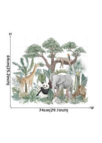 Вінілові наклейки на стіну Звіри та птахи в лісі (лист 60 х 100 см) Б475-1 No Brand (302241928)