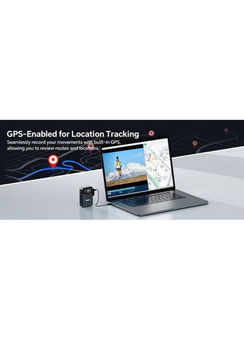 Професійна нагрудна камера B4K6 з GPS та 128 ГБ пам’яті Boblov (345745934)
