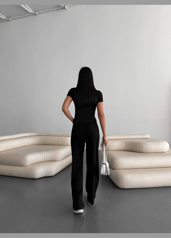 Женский легкий прогулочный костюм черного цвета 33003 No Brand (331619399)