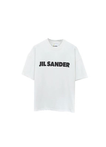 Белая всесезон женская футболка jil sander белый с коротким рукавом No Brand