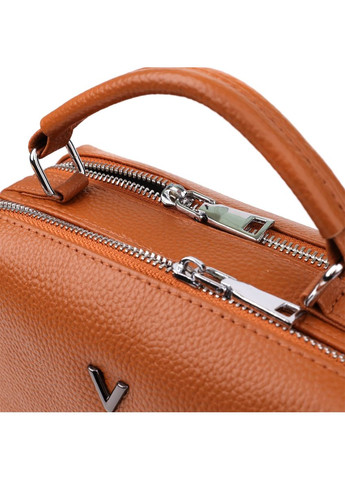 Сумка кросс-боди через плечо женская из натуральной кожи средняя Рыжий 38261 Vintage (355245180)