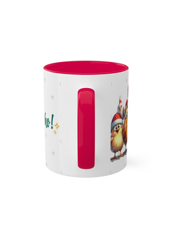 Чашка с принтом "Рождественские цыплятки" No Brand (368671444)