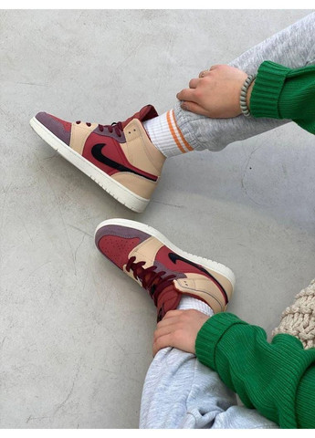 КРОСІВКИ ЖІНОЧІ NIKE AIR JORDAN MULTICOLOR НАЙК АІР ДЖОРДАН No Brand комбіновані демісезони (369389294)