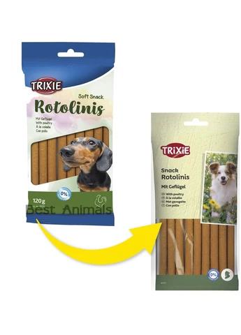 Ласощі Rotolinis з м'ясом домашньої птиці для собак 120г (4011905031712) Trixie (376509673)