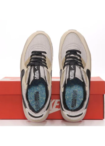 Цветные всесезонные кроссовки air max 90 terrascape cream/black/yellow No Brand