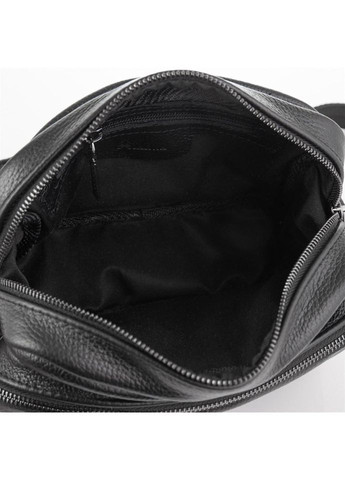 Сумка крос-боді через плече чоловіча з натуральної шкіри для телефону та для документів маленька Чорний 38144 TARWA (355245392)